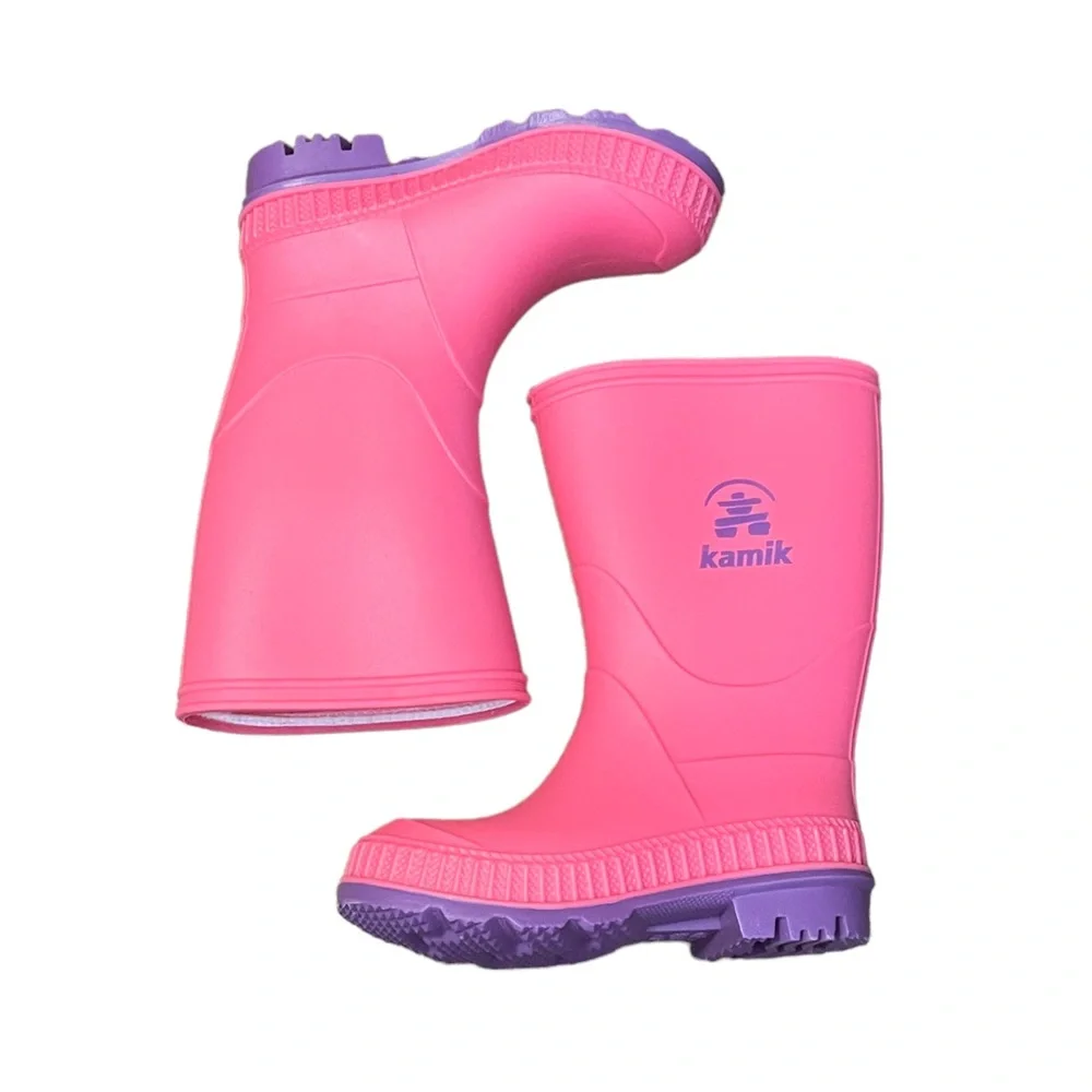 Kamik Girls Pink Waterproof Rain Boots